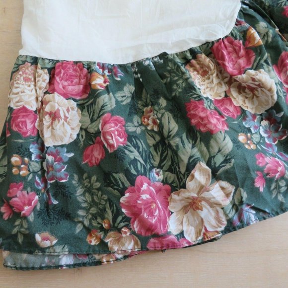 Springs Bedding Vintage Queen Size Floral Bed Skirt Green Cottage